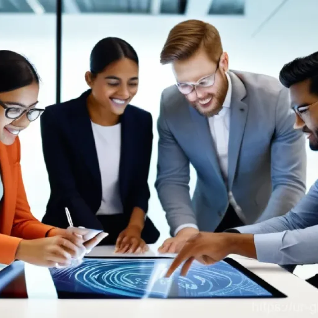 글로벌브릿지 파트너십 - **Prompt:** "A vibrant, modern office environment bathed in warm, inviting light. Diverse profession...