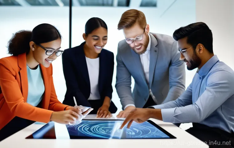 글로벌브릿지 파트너십 - **Prompt:** "A vibrant, modern office environment bathed in warm, inviting light. Diverse profession...