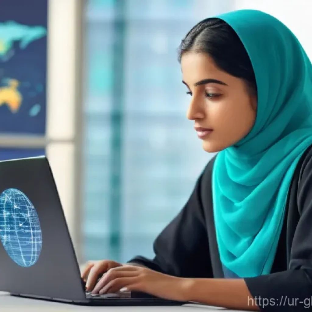 국제 교류와 글로벌브릿지 - **Global Education and Aspirations:**
    "A hopeful young Pakistani woman, dressed in a contemporar...