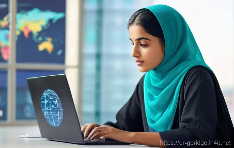 국제 교류와 글로벌브릿지 - **Global Education and Aspirations:**
    "A hopeful young Pakistani woman, dressed in a contemporar...