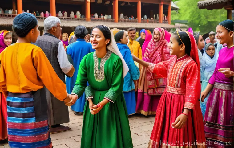 글로벌브릿지와 외교적 관계 - **Prompt:** A dignified and serene image depicting an international diplomatic meeting. Several male...