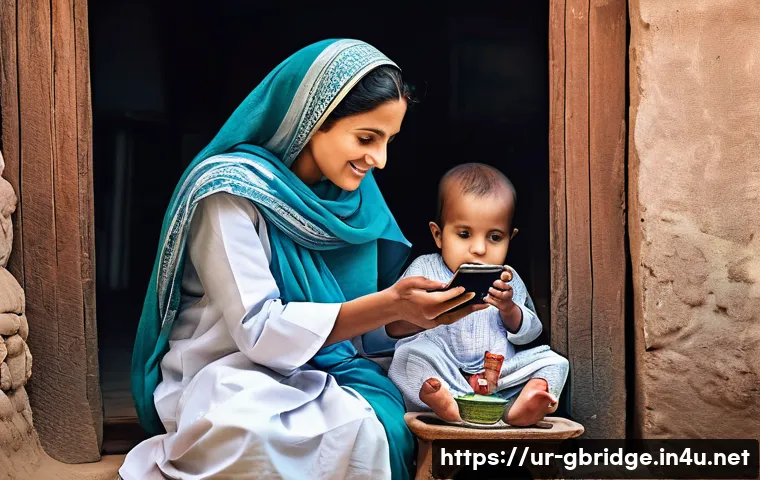 글로벌브릿지와 헬스케어 - **Prompt 1: Telemedicine in a Remote Village**
    "A heartwarming scene depicting a Pakistani villa...